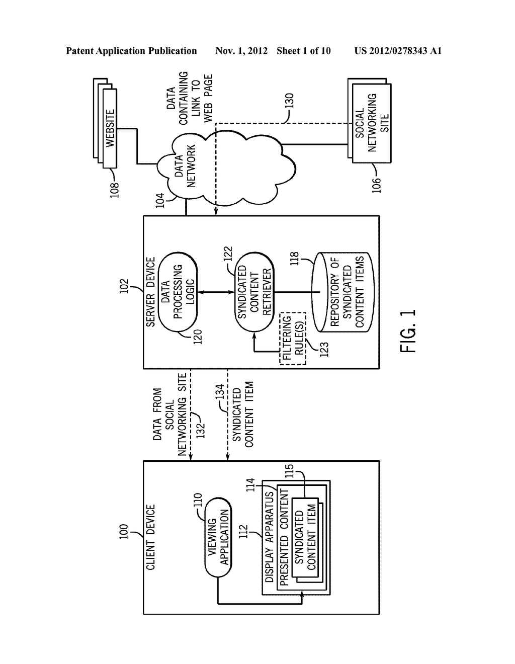 PROVIDING SYNDICATED CONTENT ASSOCIATED WITH A LINK IN RECEIVED DATA - diagram, schematic, and image 02