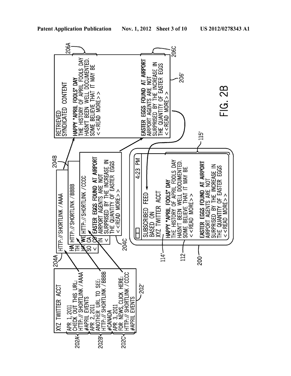 PROVIDING SYNDICATED CONTENT ASSOCIATED WITH A LINK IN RECEIVED DATA - diagram, schematic, and image 04