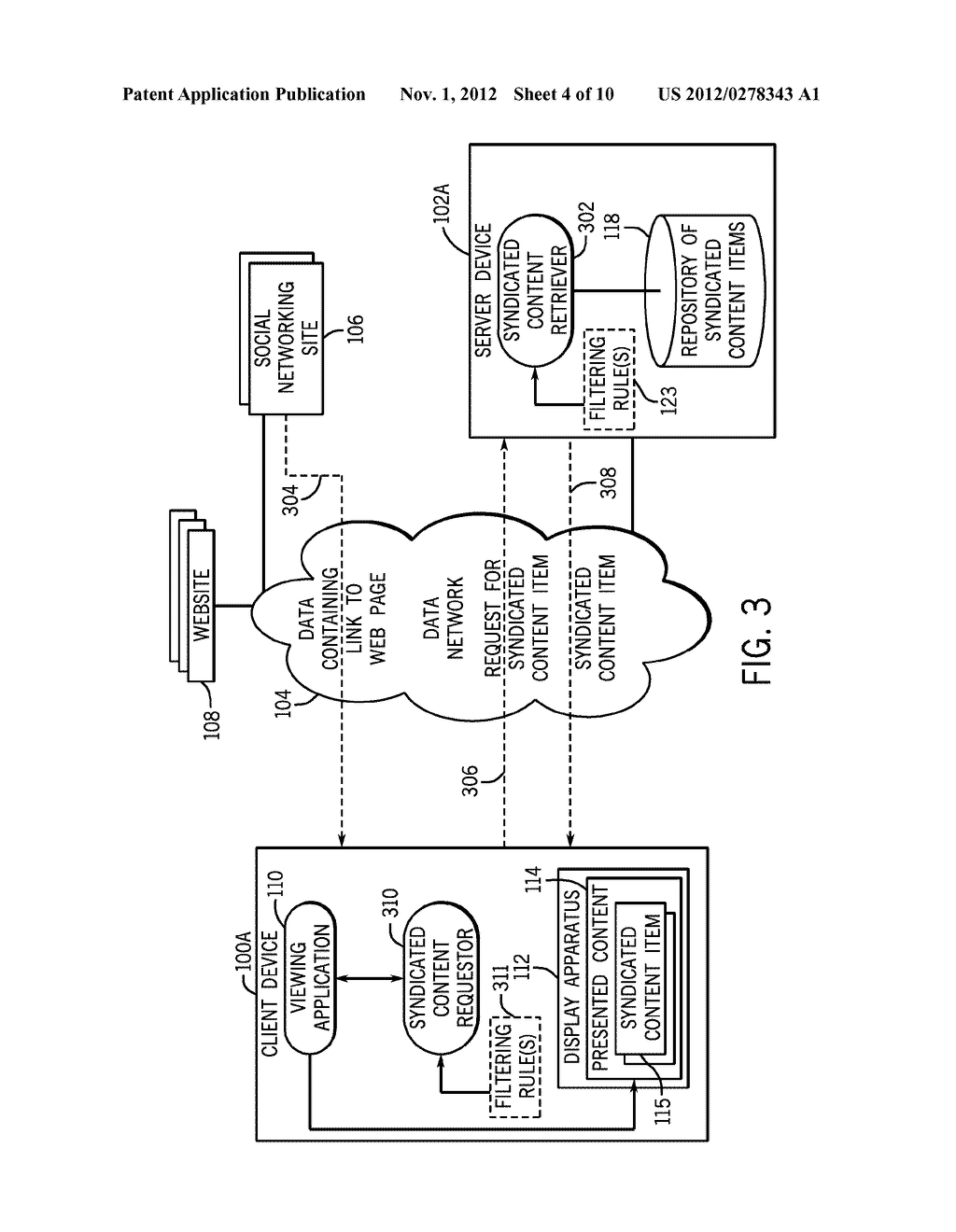 PROVIDING SYNDICATED CONTENT ASSOCIATED WITH A LINK IN RECEIVED DATA - diagram, schematic, and image 05