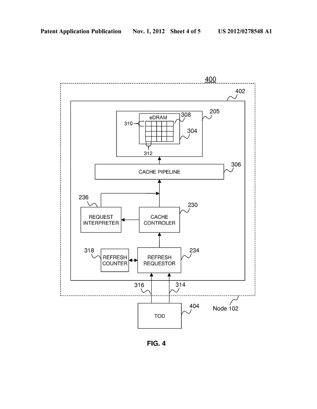 OPTIMIZING EDRAM REFRESH RATES IN A HIGH PERFORMANCE CACHE ARCHITECTURE - diagram, schematic, and image 05