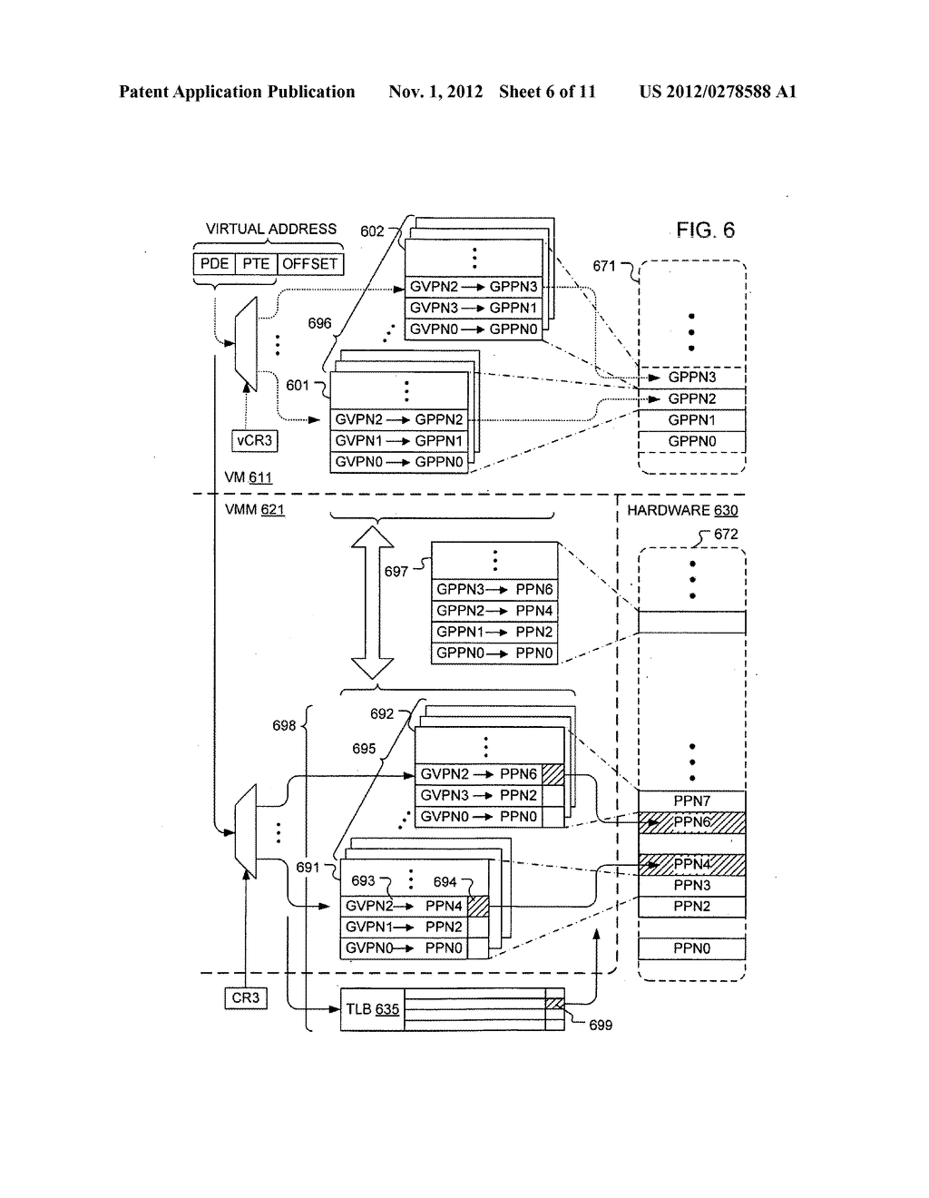 HARDWARE ASSISTANCE FOR PAGE TABLE COHERENCE WITH GUEST PAGE MAPPINGS - diagram, schematic, and image 07
