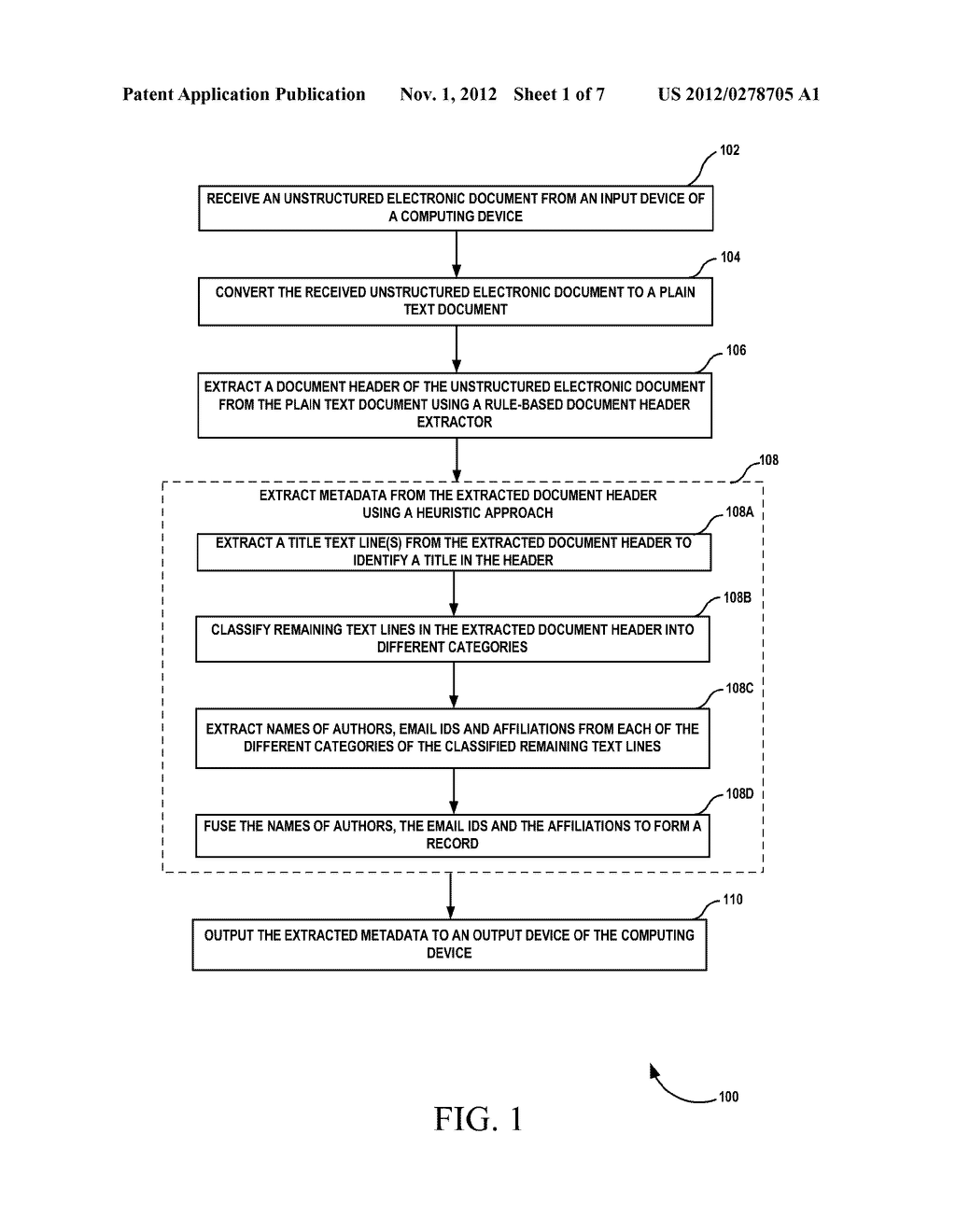 System and Method for Automatically Extracting Metadata from Unstructured     Electronic Documents - diagram, schematic, and image 02