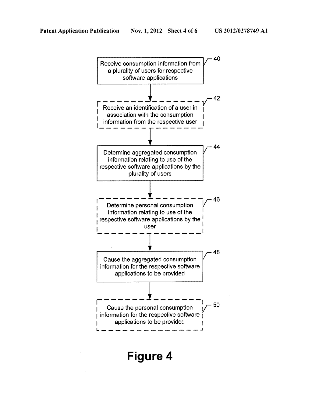 METHOD AND APPARATUS FOR PROVIDING CONSUMPTION INFORMATION FOR SOFTWARE     APPLICATIONS - diagram, schematic, and image 05