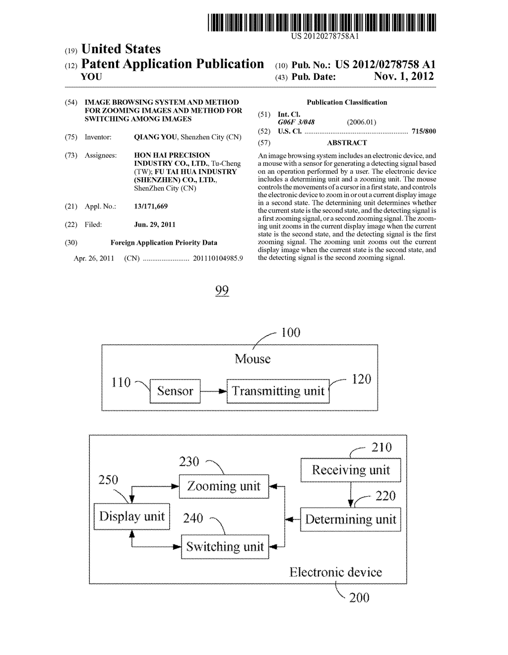 IMAGE BROWSING SYSTEM AND METHOD FOR ZOOMING IMAGES AND METHOD FOR     SWITCHING AMONG IMAGES - diagram, schematic, and image 01