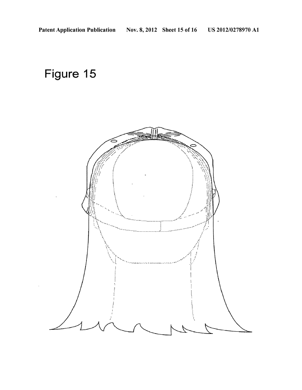 Hair Style Accommodating Ball Cap - diagram, schematic, and image 16