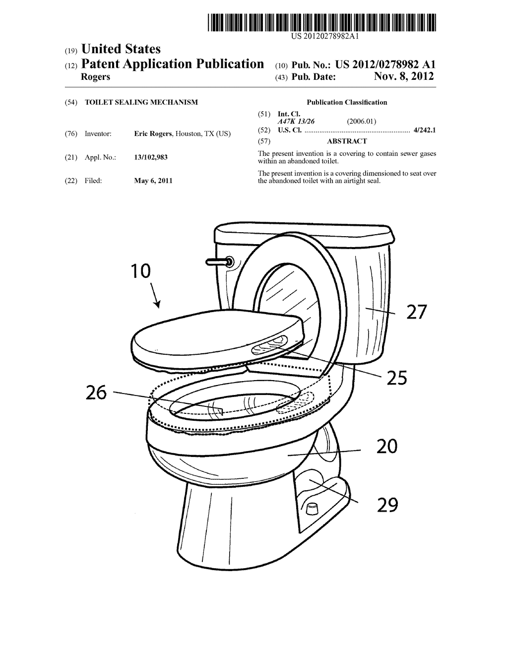 Toilet Sealing Mechanism - diagram, schematic, and image 01