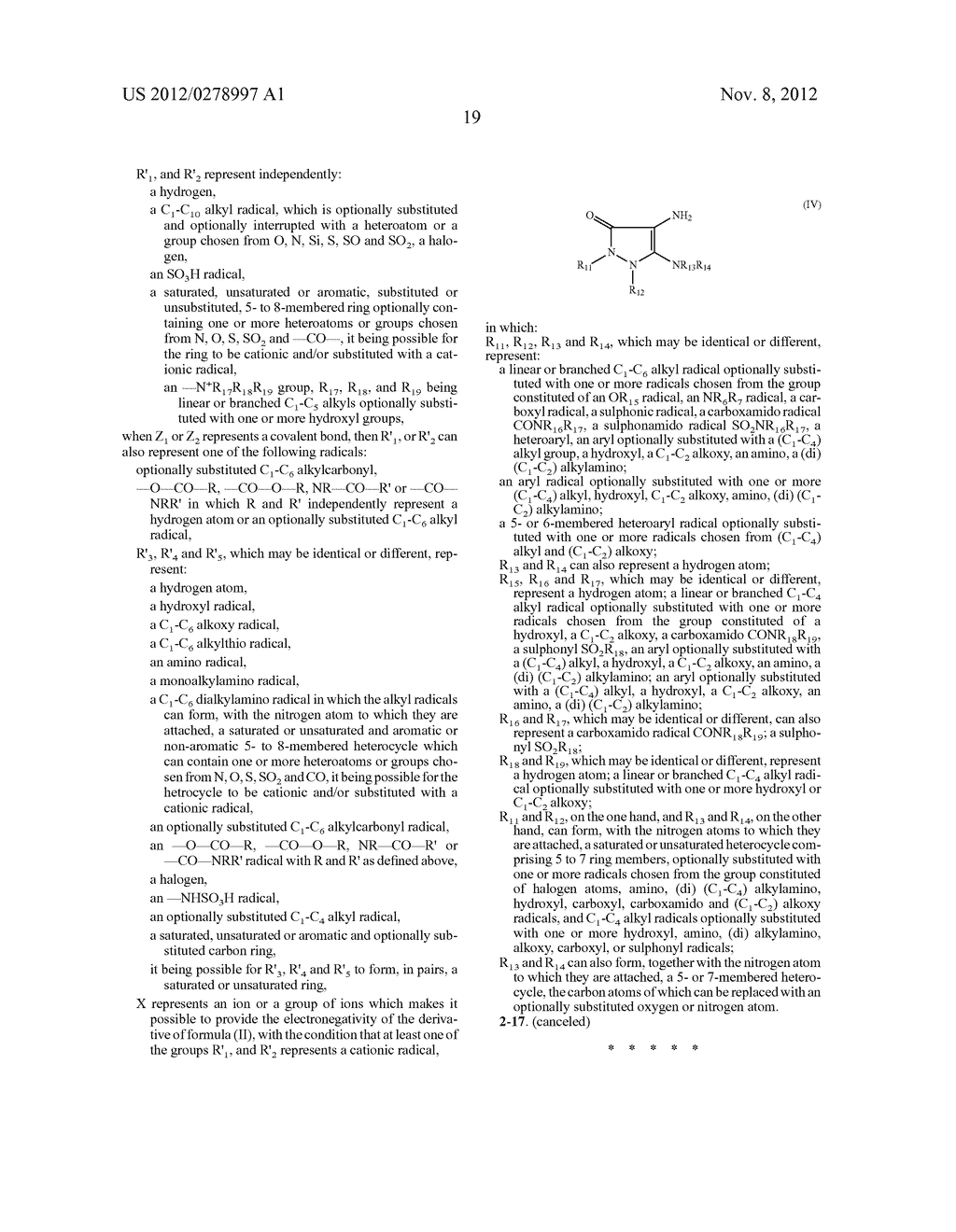 DYE COMPOSITION COMPRISING A HETEROCYCLIC OXIDATION BASE AND AN INDOLE     COUPLER - diagram, schematic, and image 20