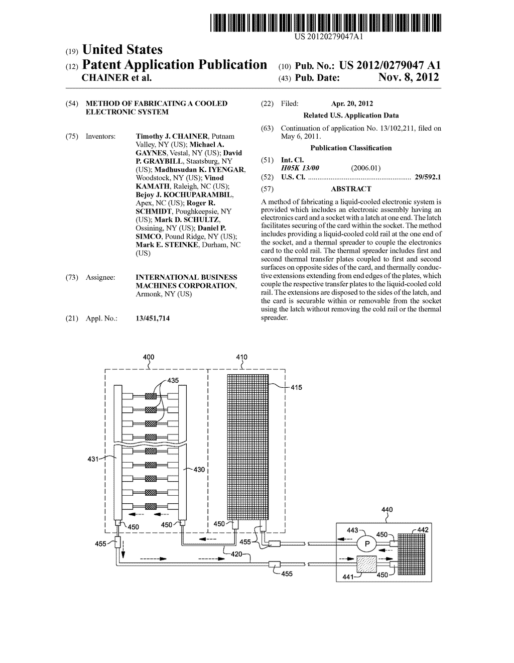 METHOD OF FABRICATING A COOLED ELECTRONIC SYSTEM - diagram, schematic, and image 01