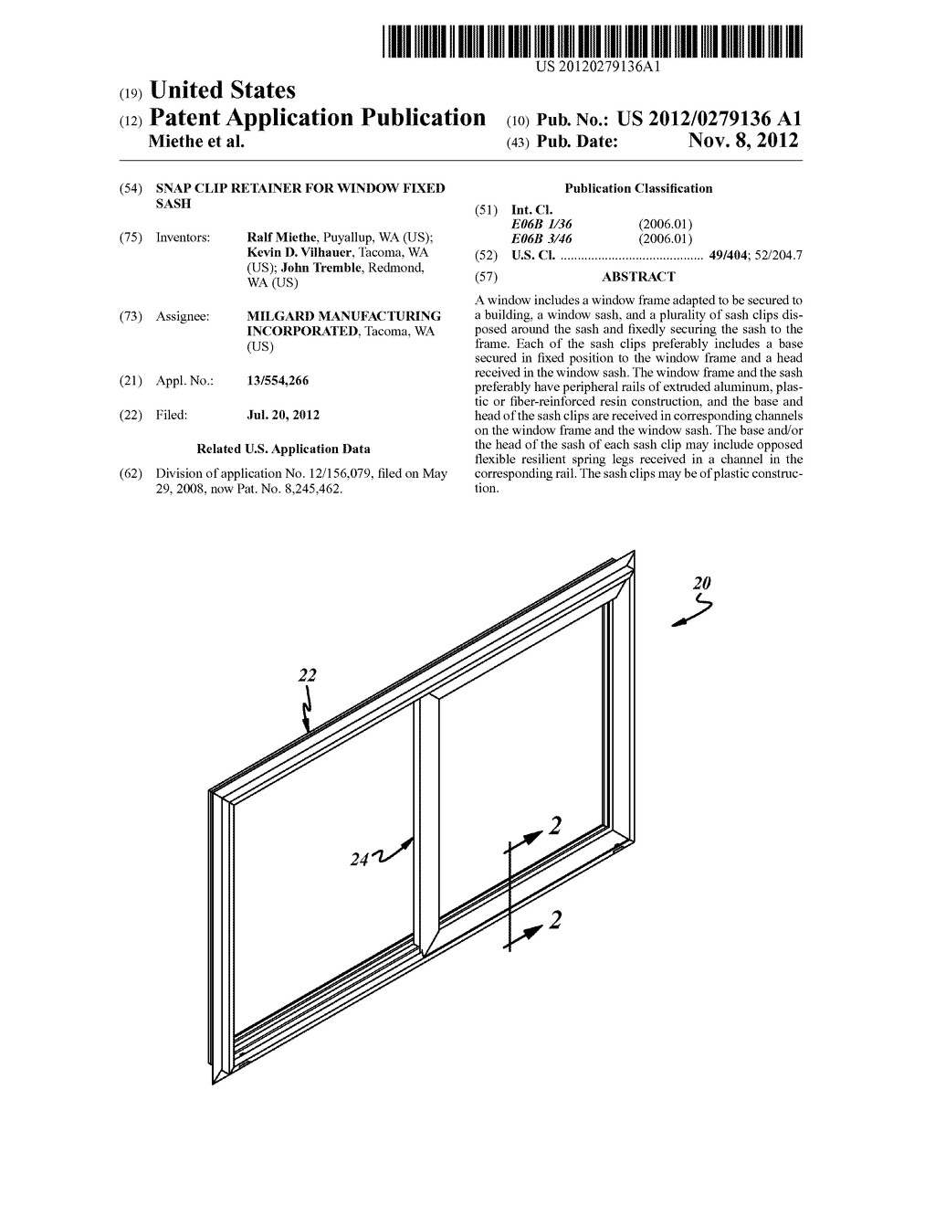 Snap Clip Retainer for Window Fixed Sash - diagram, schematic, and image 01