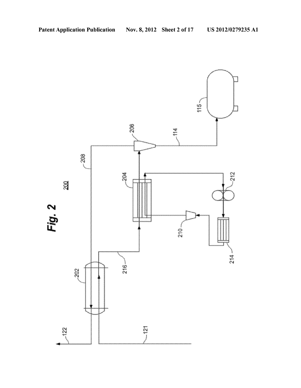 APPARATUS AND METHODS FOR DECOMPRESSING AND DISCHARGING NATURAL GAS     UTILIZING A COMPRESSOR OR A TEMPERATURE-ACTUATED VALVE - diagram, schematic, and image 03