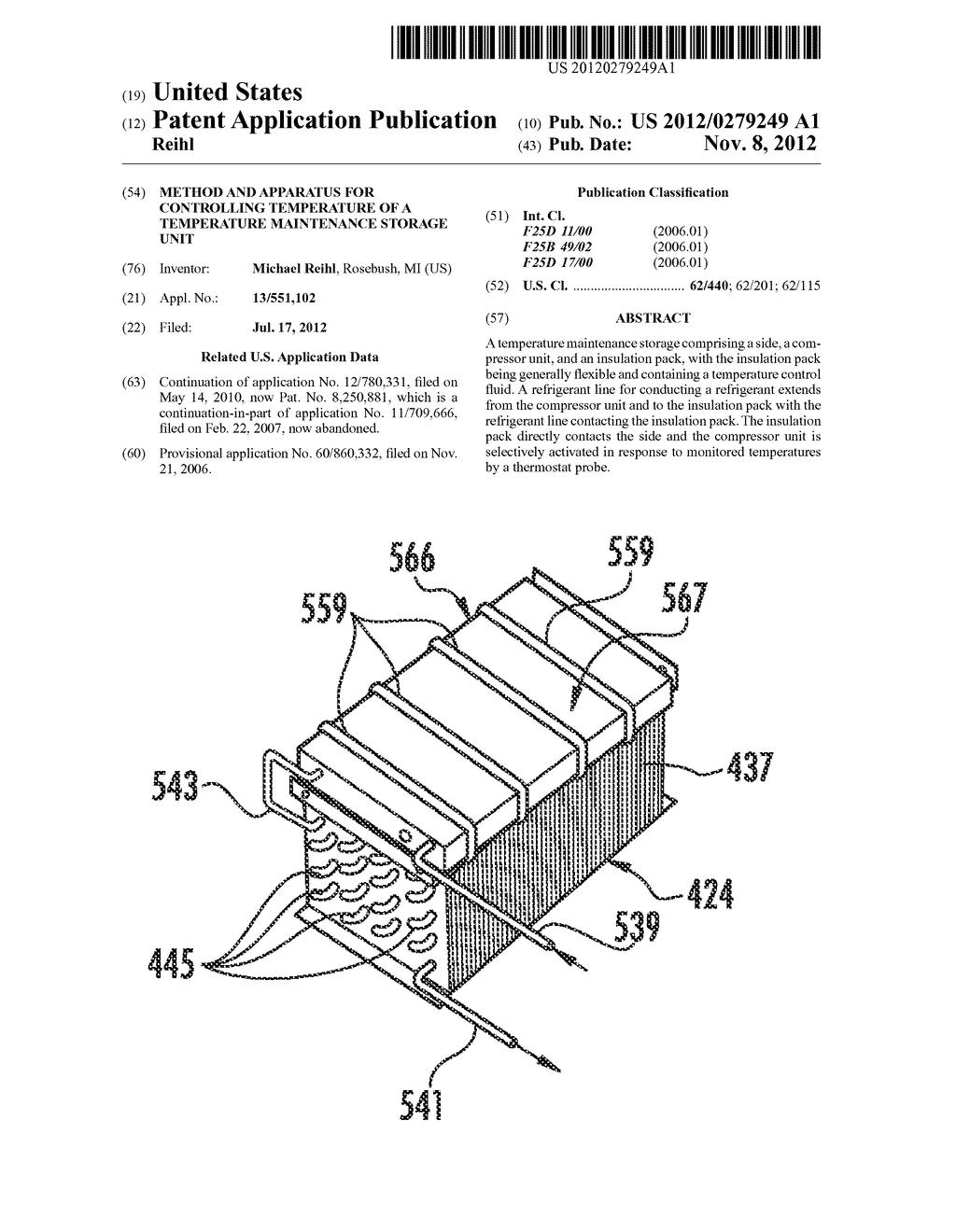 METHOD AND APPARATUS FOR CONTROLLING TEMPERATURE OF A TEMPERATURE     MAINTENANCE STORAGE UNIT - diagram, schematic, and image 01