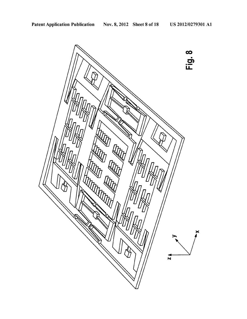 DOUBLE-AXIAL, SHOCK-RESISTANT ROTATION RATE SENSOR WITH NESTED, LINEARLY     OSCILLATING SEISMIC ELEMENTS - diagram, schematic, and image 09