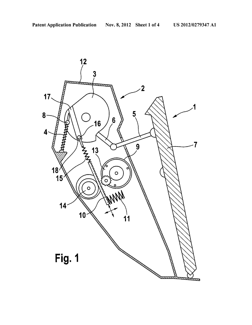 DEVICE FOR GENERATING AN ADDITIONAL RESET FORCE ON A GAS PEDAL AND METHOD     FOR THE OPERATION THEREOF - diagram, schematic, and image 02