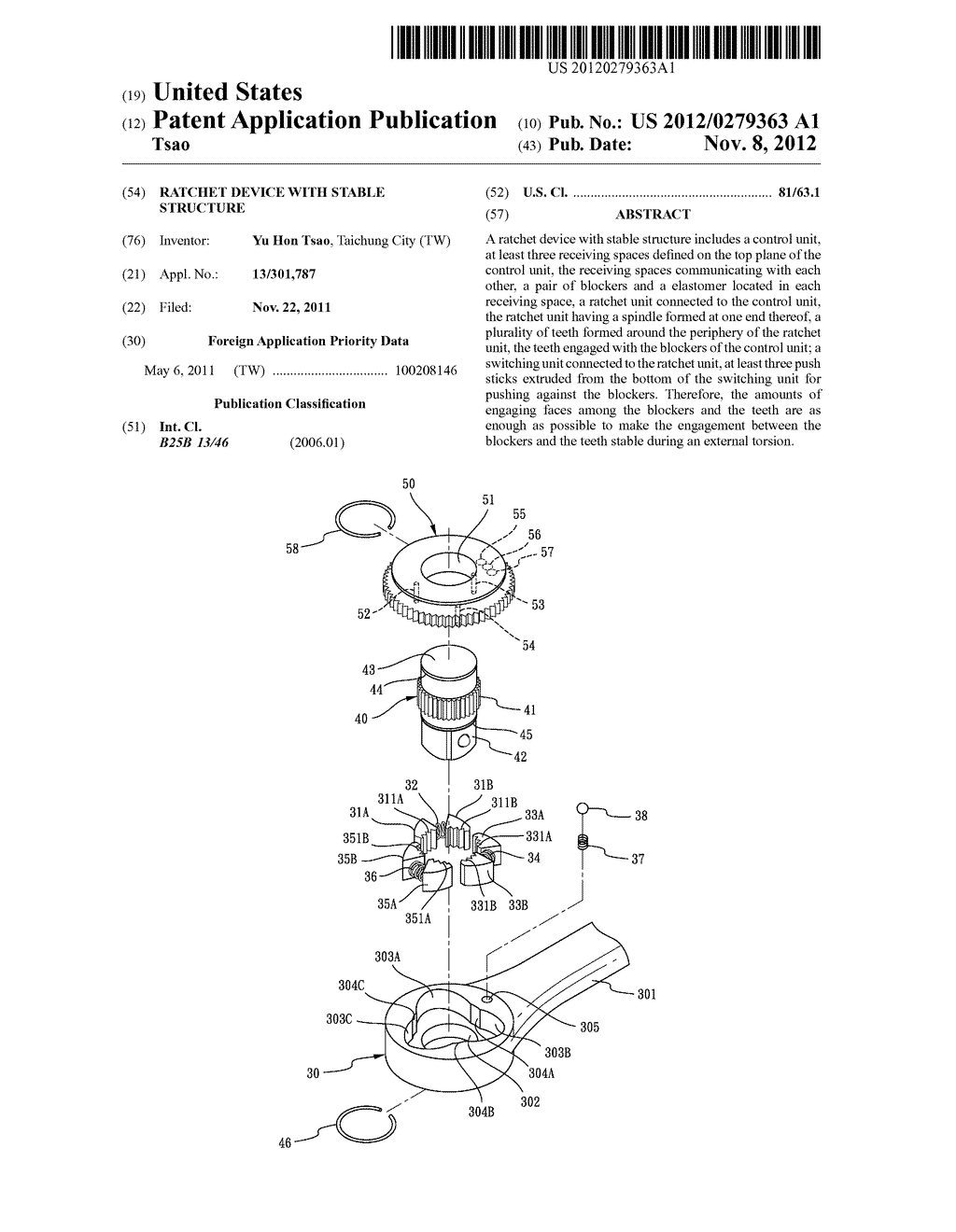 RATCHET DEVICE WITH STABLE STRUCTURE - diagram, schematic, and image 01