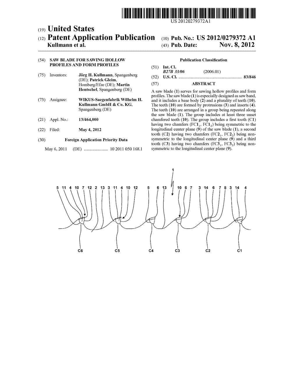 SAW BLADE FOR SAWING HOLLOW PROFILES AND FORM PROFILES - diagram, schematic, and image 01