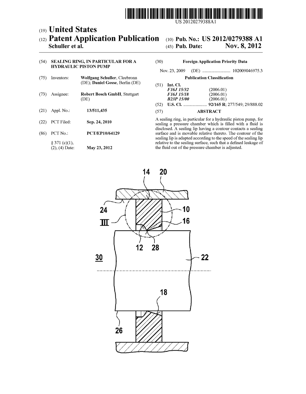 Sealing Ring, in Particular for a Hydraulic Piston Pump - diagram, schematic, and image 01