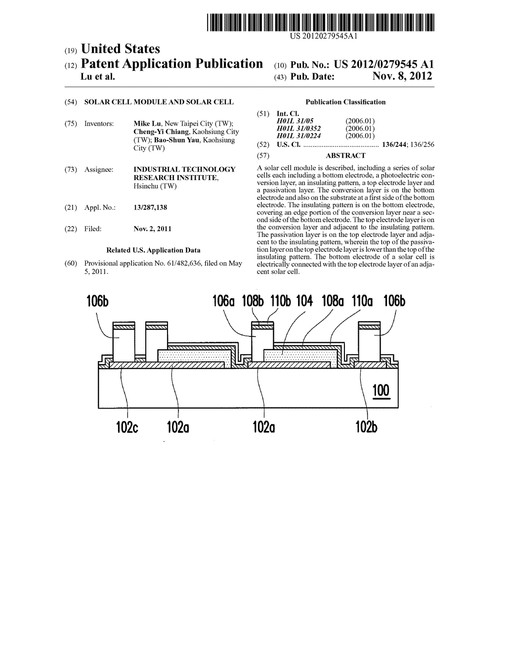 SOLAR CELL MODULE AND SOLAR CELL - diagram, schematic, and image 01