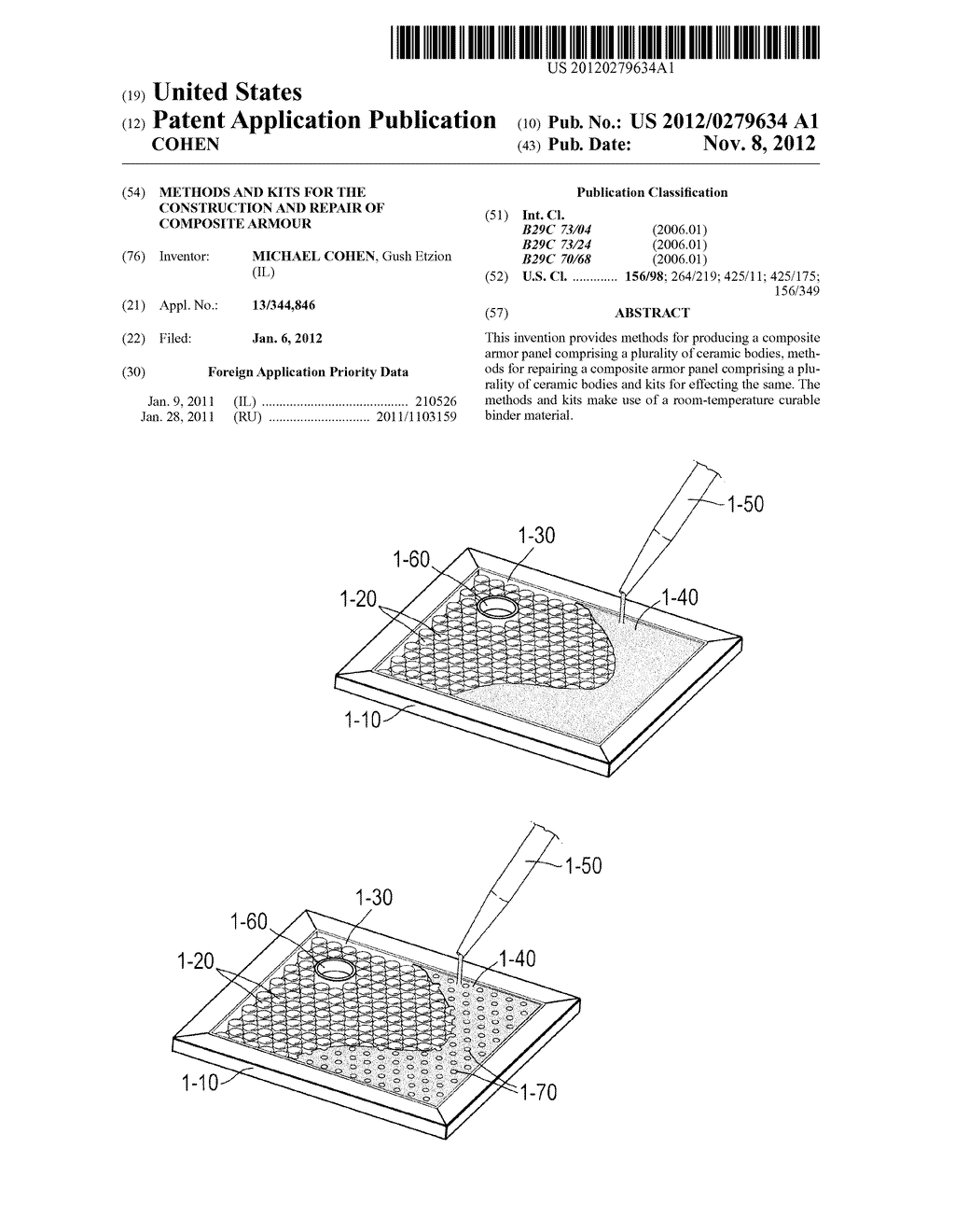 METHODS AND KITS FOR THE CONSTRUCTION AND REPAIR OF COMPOSITE ARMOUR - diagram, schematic, and image 01