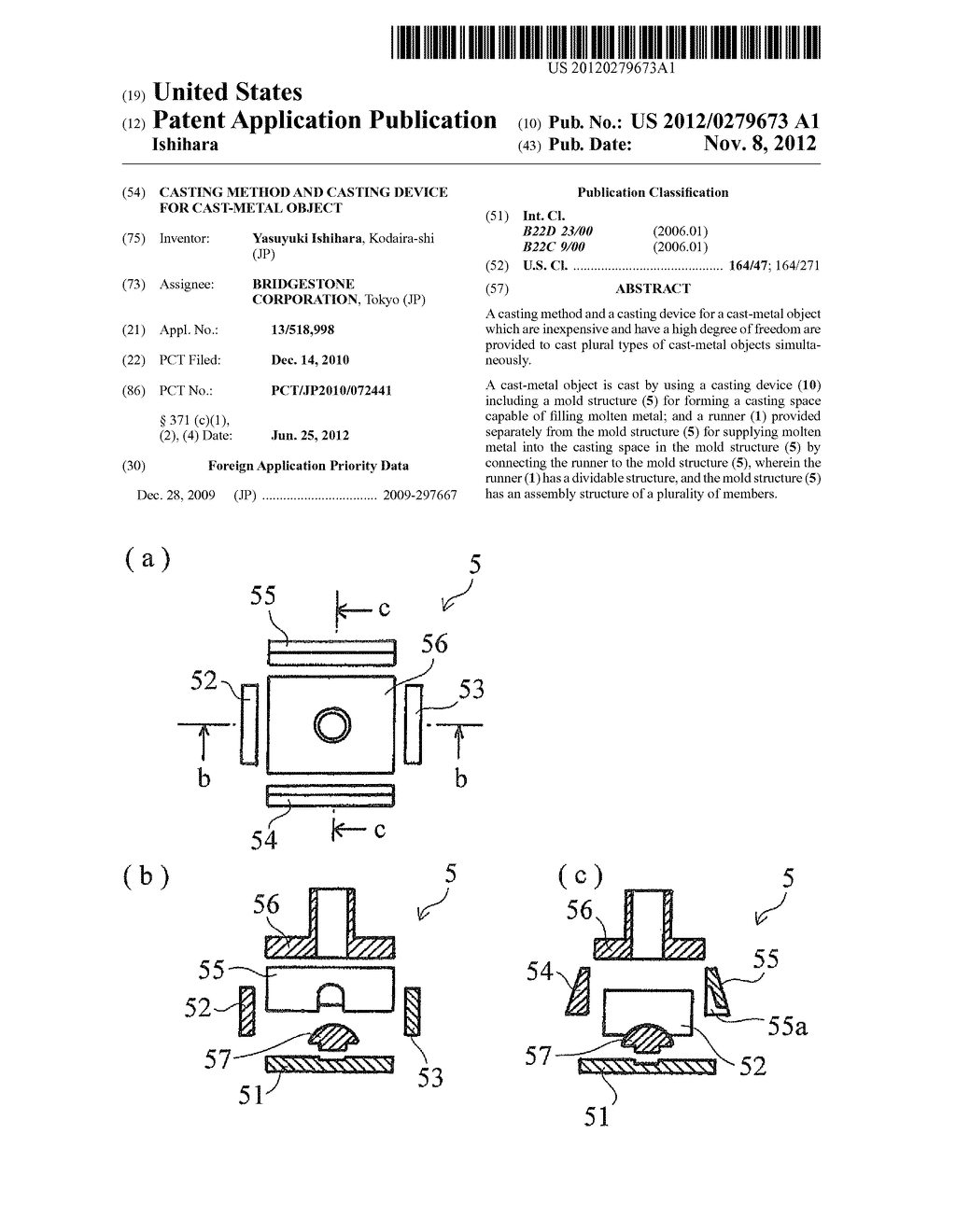 CASTING METHOD AND CASTING DEVICE FOR CAST-METAL OBJECT - diagram, schematic, and image 01