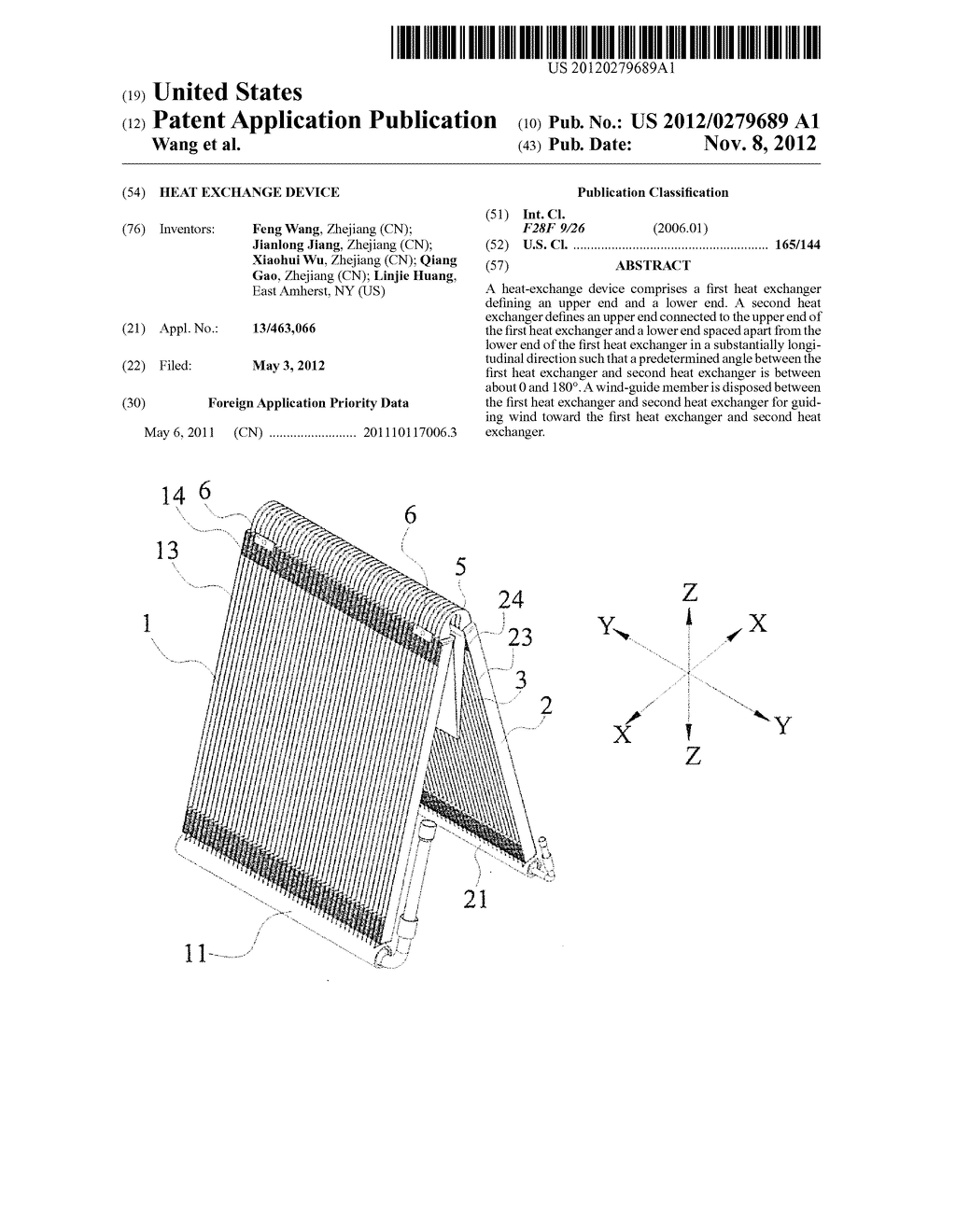 HEAT EXCHANGE DEVICE - diagram, schematic, and image 01