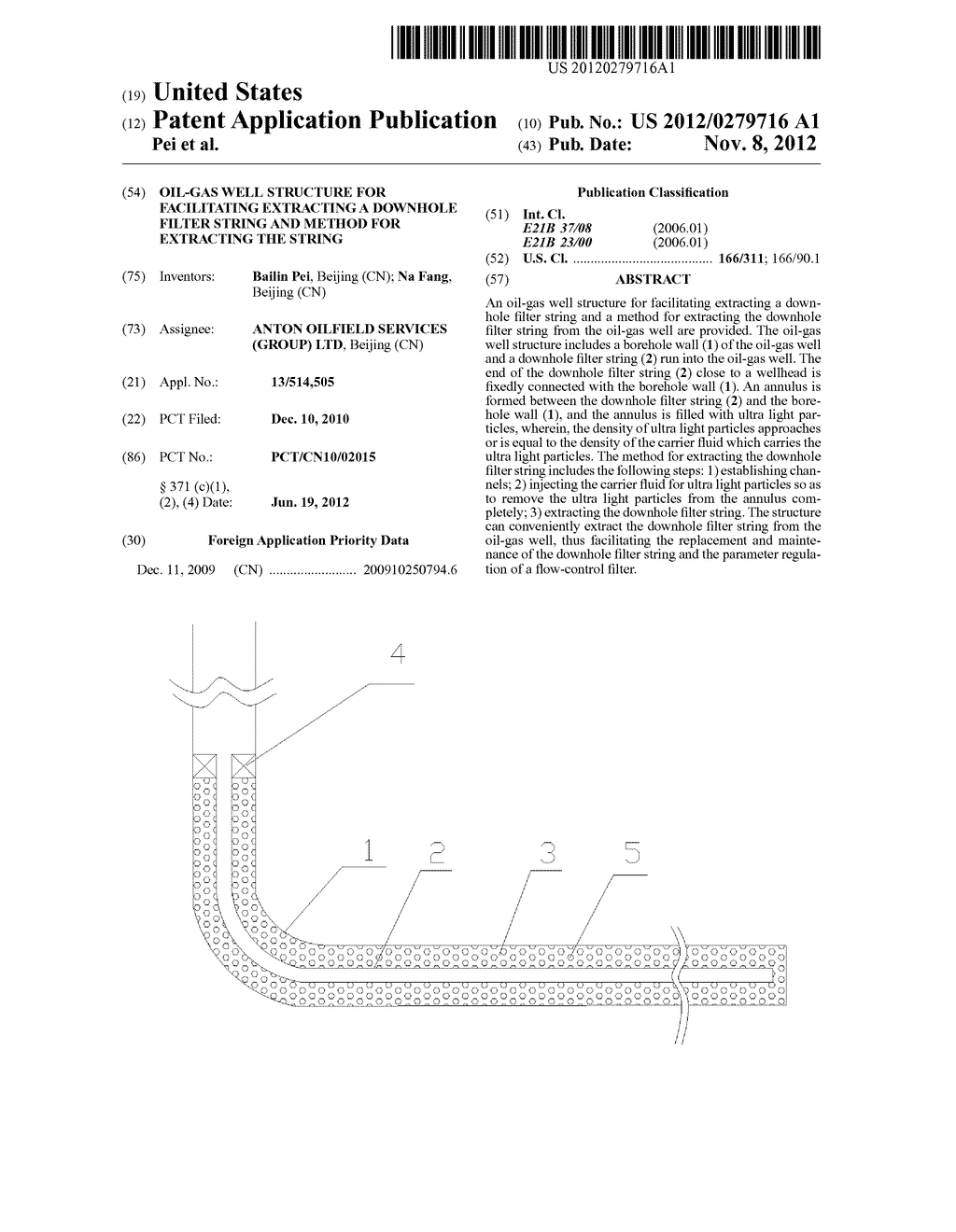 Oil-Gas Well Structure for Facilitating Extracting a Downhole Filter     String and Method for Extracting the String - diagram, schematic, and image 01