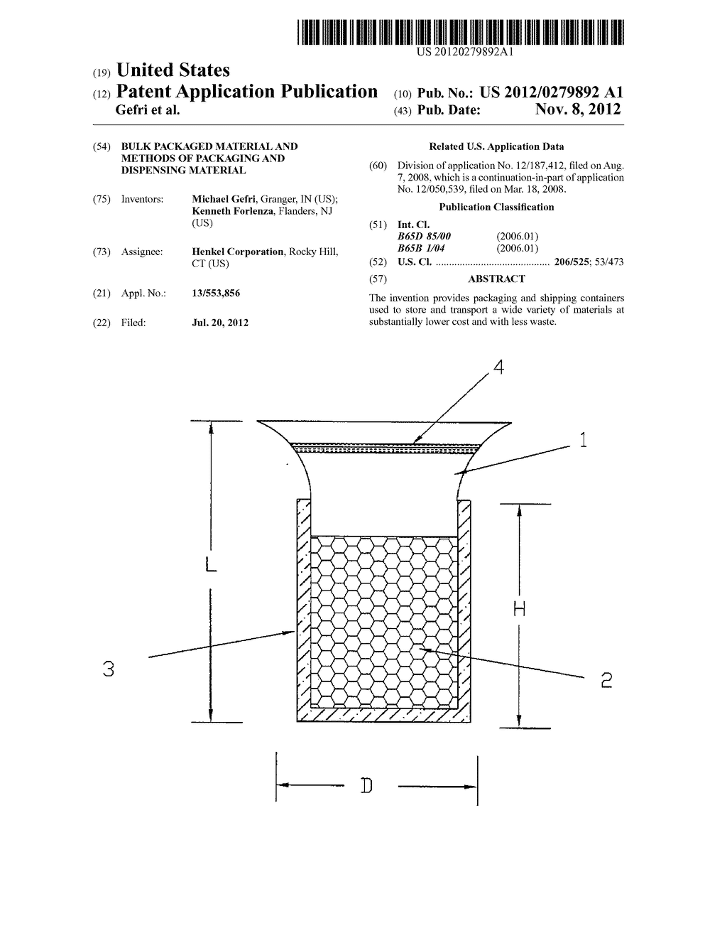 BULK PACKAGED MATERIAL AND METHODS OF PACKAGING AND DISPENSING MATERIAL - diagram, schematic, and image 01