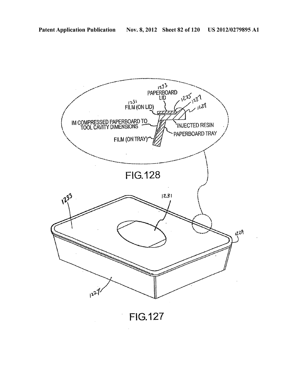 CONTAINER HAVING A RIM OR OTHER FEATURE ENCAPSULATED BY OR FORMED FROM     INJECTION-MOLDED MATERIAL - diagram, schematic, and image 83