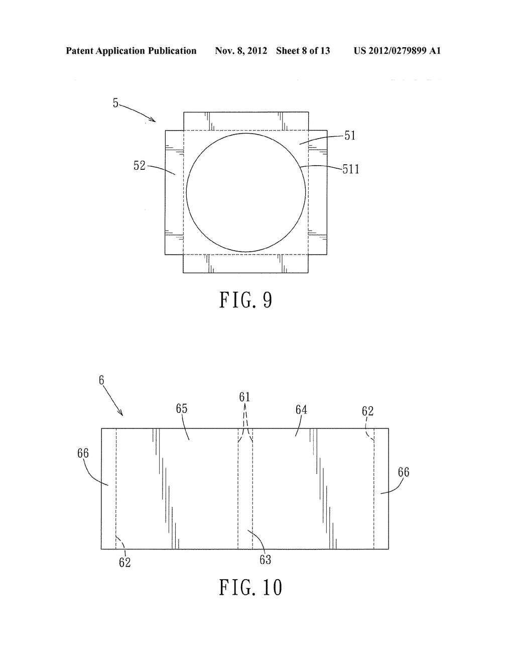 PACKAGING/DISPLAYING DEVICE MADE FROM FOLDABLE BLANKS - diagram, schematic, and image 09