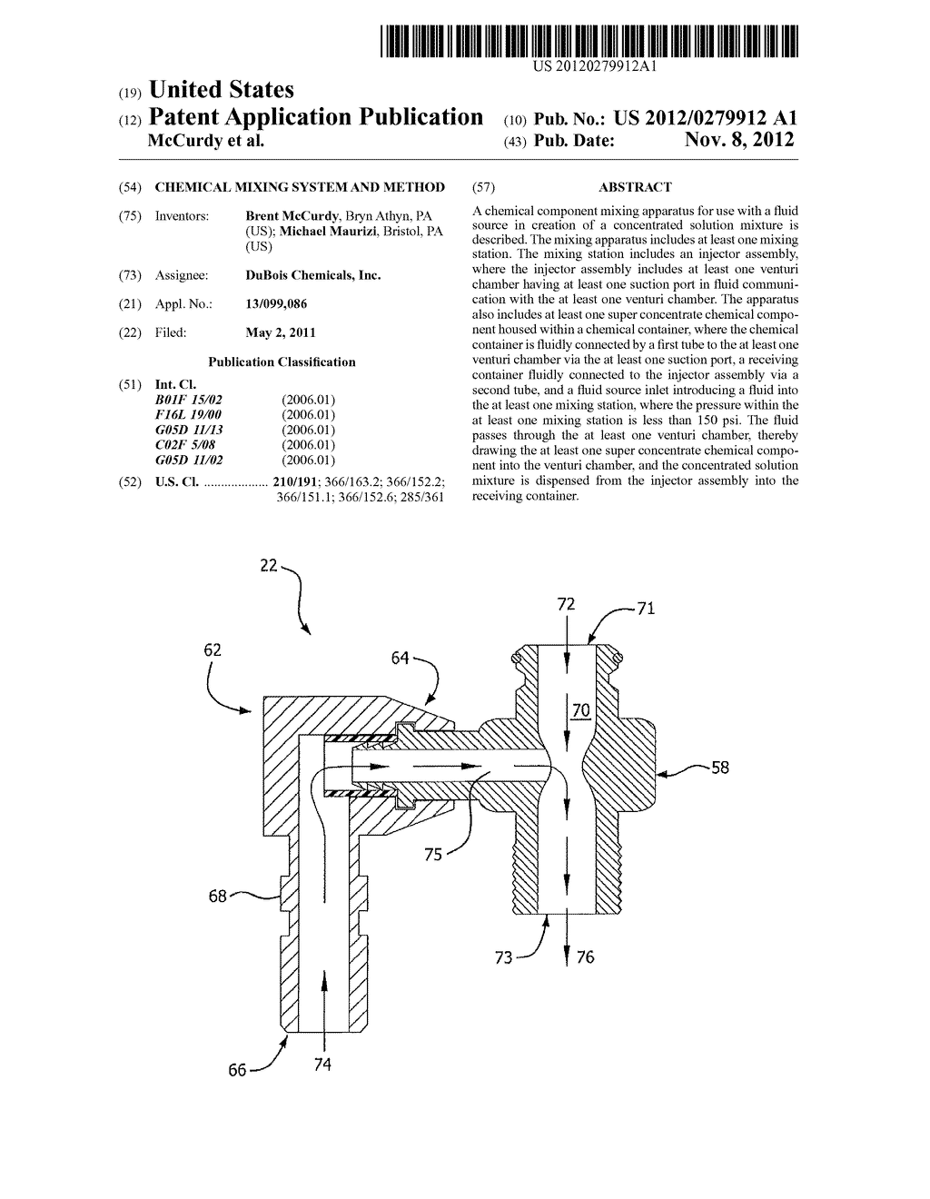 Chemical Mixing System and Method - diagram, schematic, and image 01