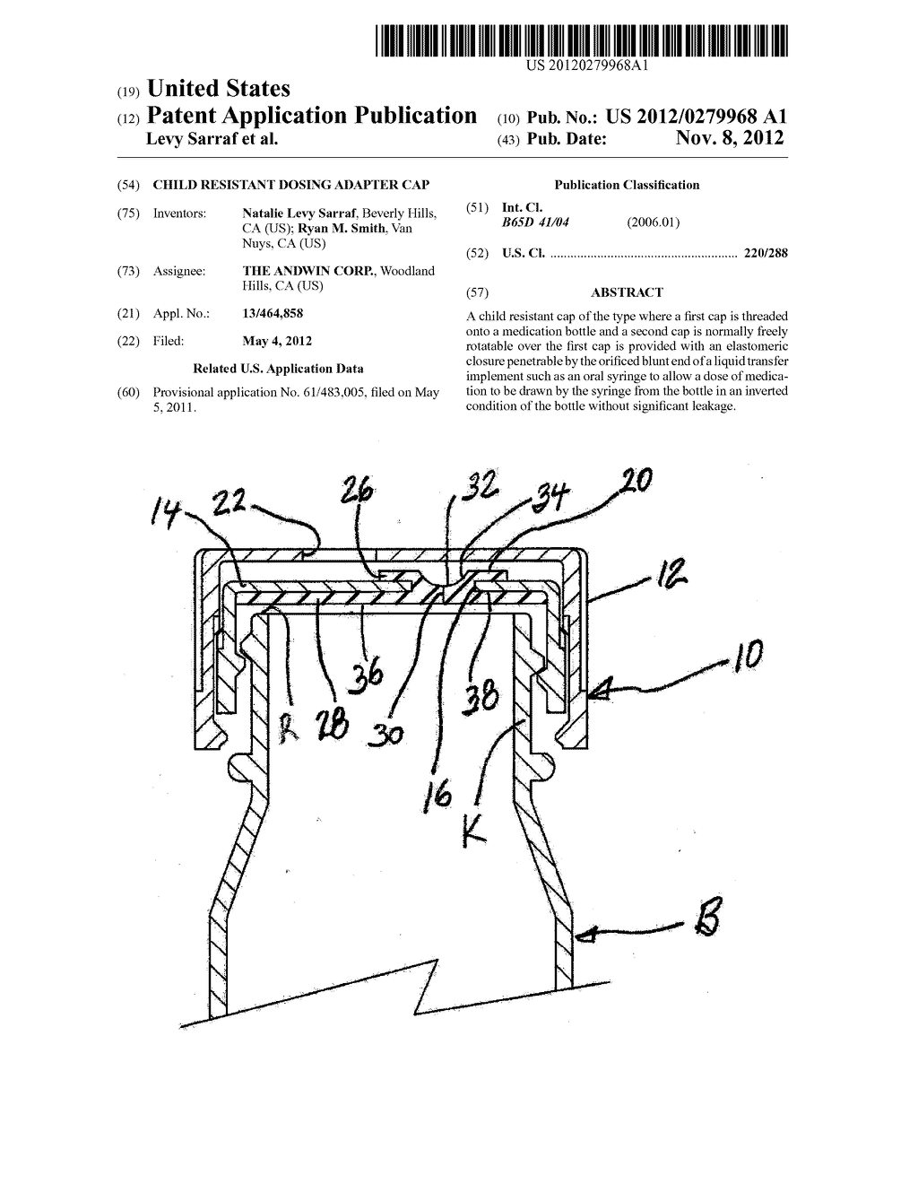 Child Resistant Dosing Adapter Cap - diagram, schematic, and image 01