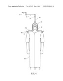 SUSPENSORY LIFTING LOAD APPARATUS FOR LEAD SUITS IN RADIATION THERAPY diagram and image