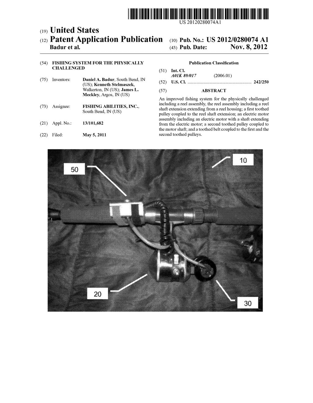 FISHING SYSTEM FOR THE PHYSICALLY CHALLENGED - diagram, schematic, and image 01