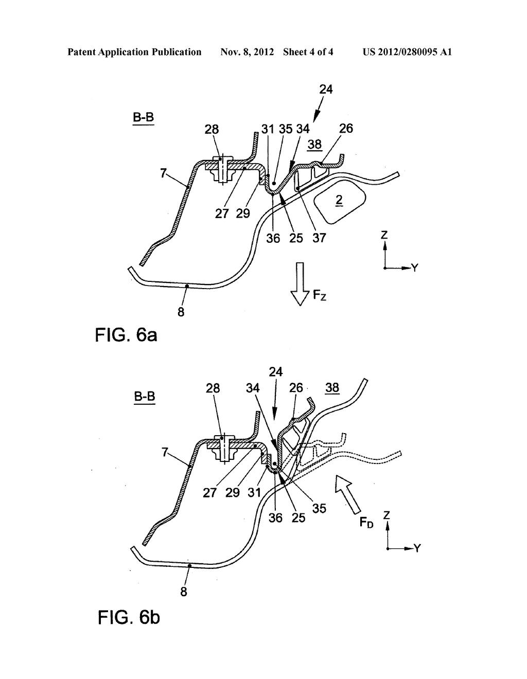 DEVICE FOR RETAINING A FUNCTIONAL PART, IN PARTICULAR A ROOF HANDLE, IN A     VEHICLE - diagram, schematic, and image 05