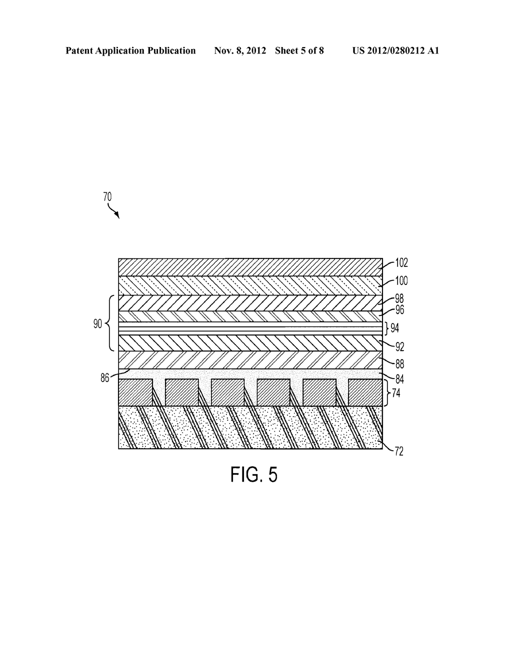 Semi-Polar Nitride-Based Light Emitting Structure and Method of Forming     Same - diagram, schematic, and image 06