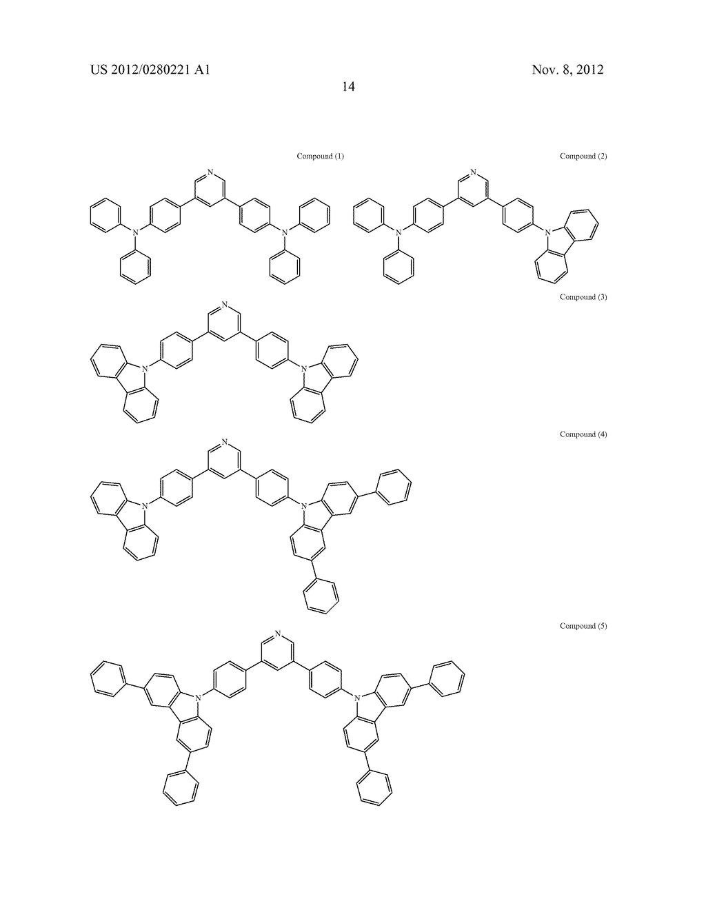 MATERIAL FOR ORGANIC PHOTOELECTRIC DEVICE INCLUDING ELECTRON TRANSPORTING     UNIT AND HOLE TRANSPORTING UNIT, AND ORGANIC PHOTOELECTRIC DEVICE     INCLUDING THE SAME - diagram, schematic, and image 18