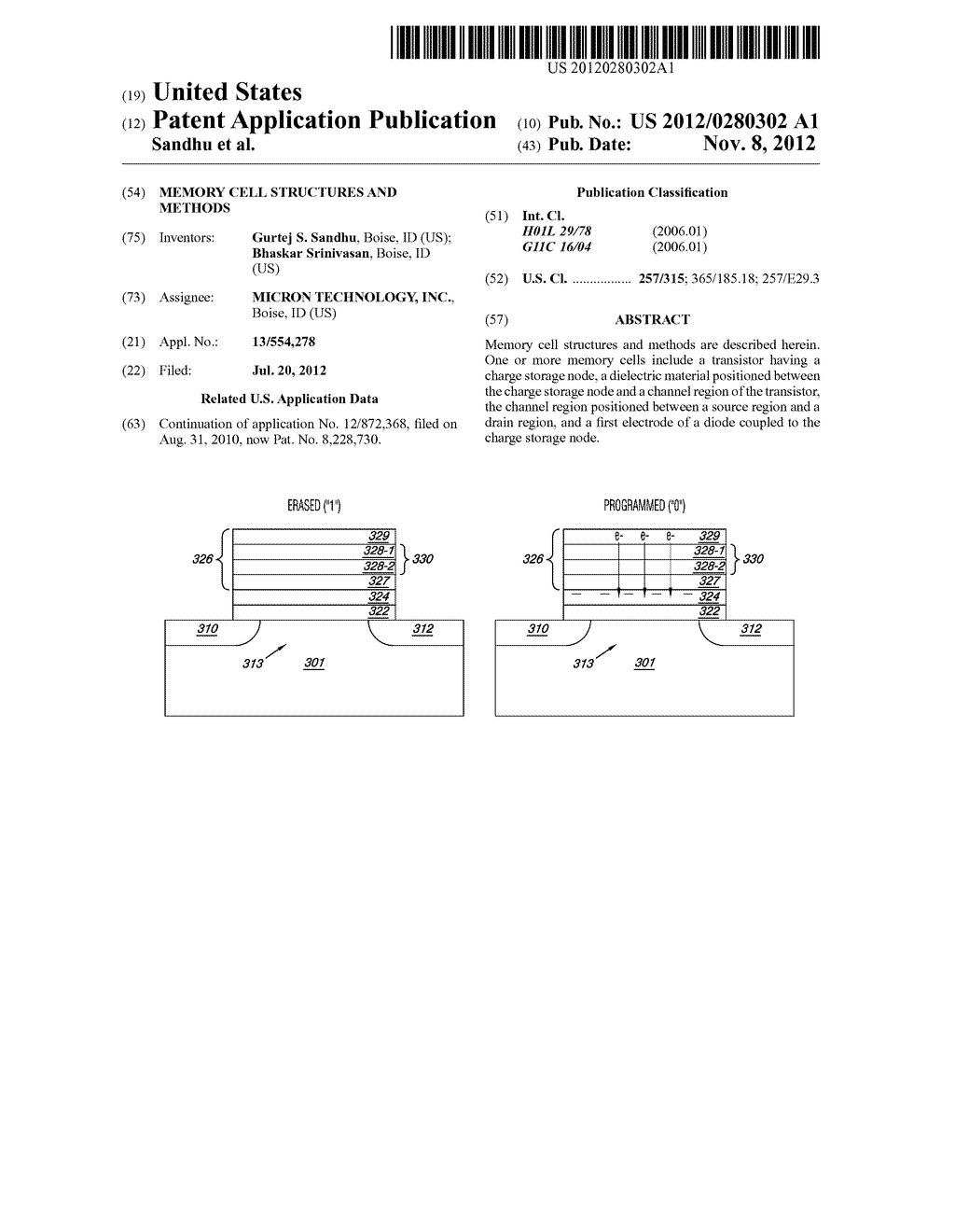 MEMORY CELL STRUCTURES AND METHODS - diagram, schematic, and image 01