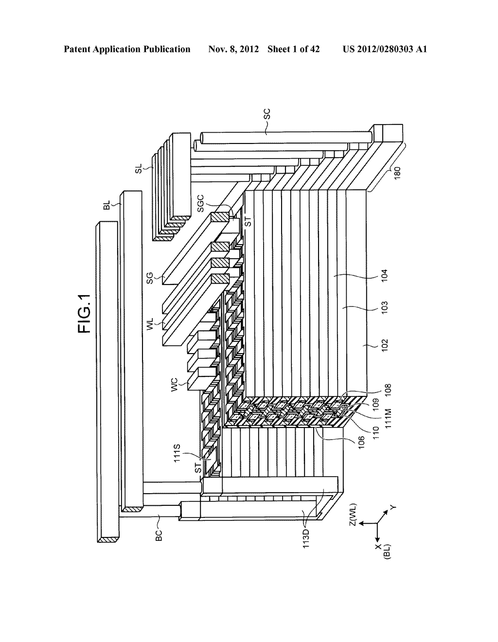 NON-VOLATILE SEMICONDUCTOR MEMORY DEVICE AND METHOD OF MANUFACTURING THE     SAME - diagram, schematic, and image 02