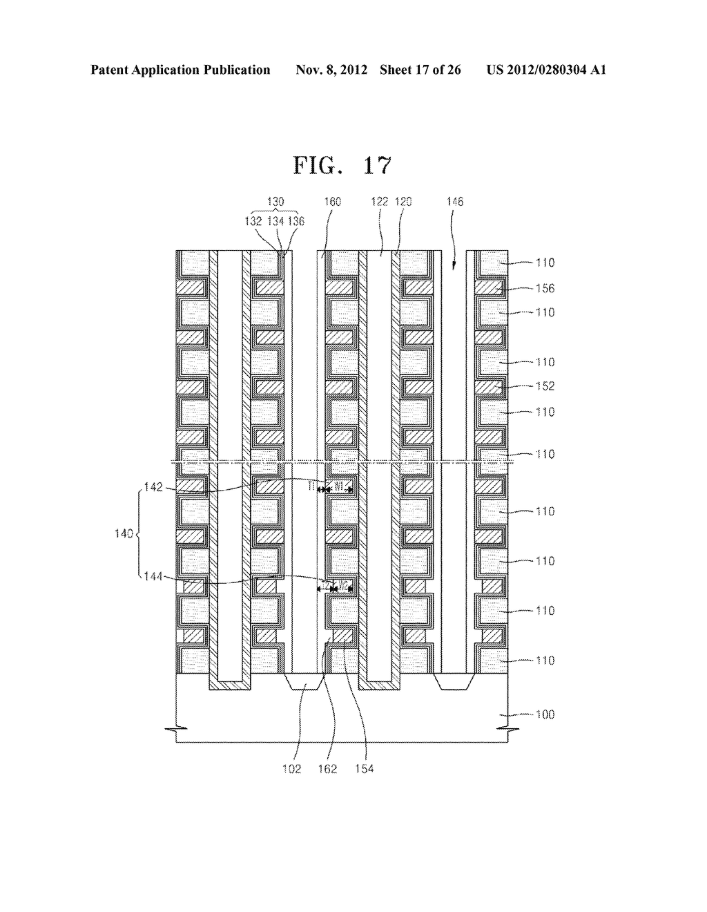 NON-VOLATILE MEMORY DEVICE HAVING A VERTICAL STRUCTURE AND METHOD OF     FABRICATING THE SAME - diagram, schematic, and image 18