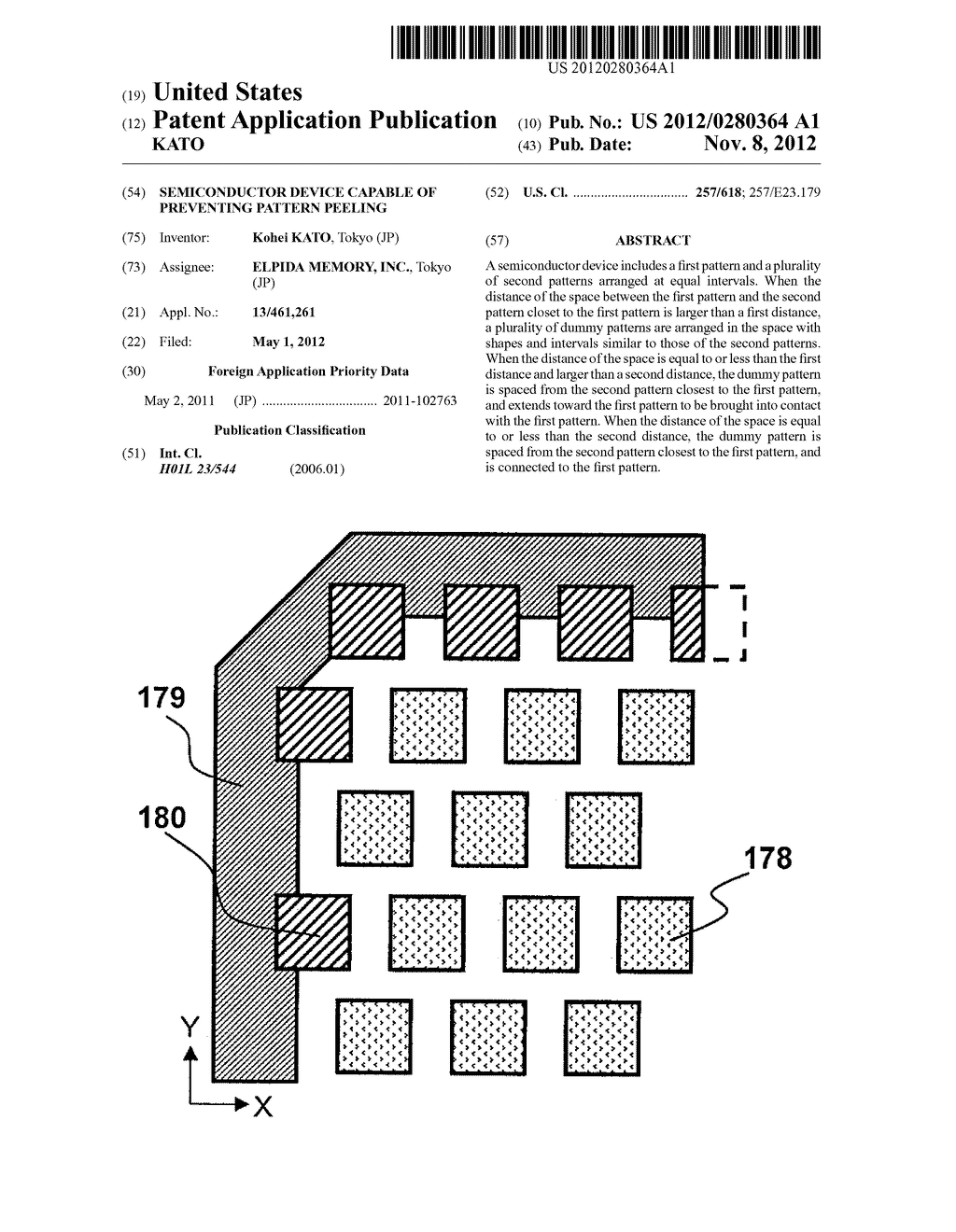 SEMICONDUCTOR DEVICE CAPABLE OF PREVENTING PATTERN PEELING - diagram, schematic, and image 01