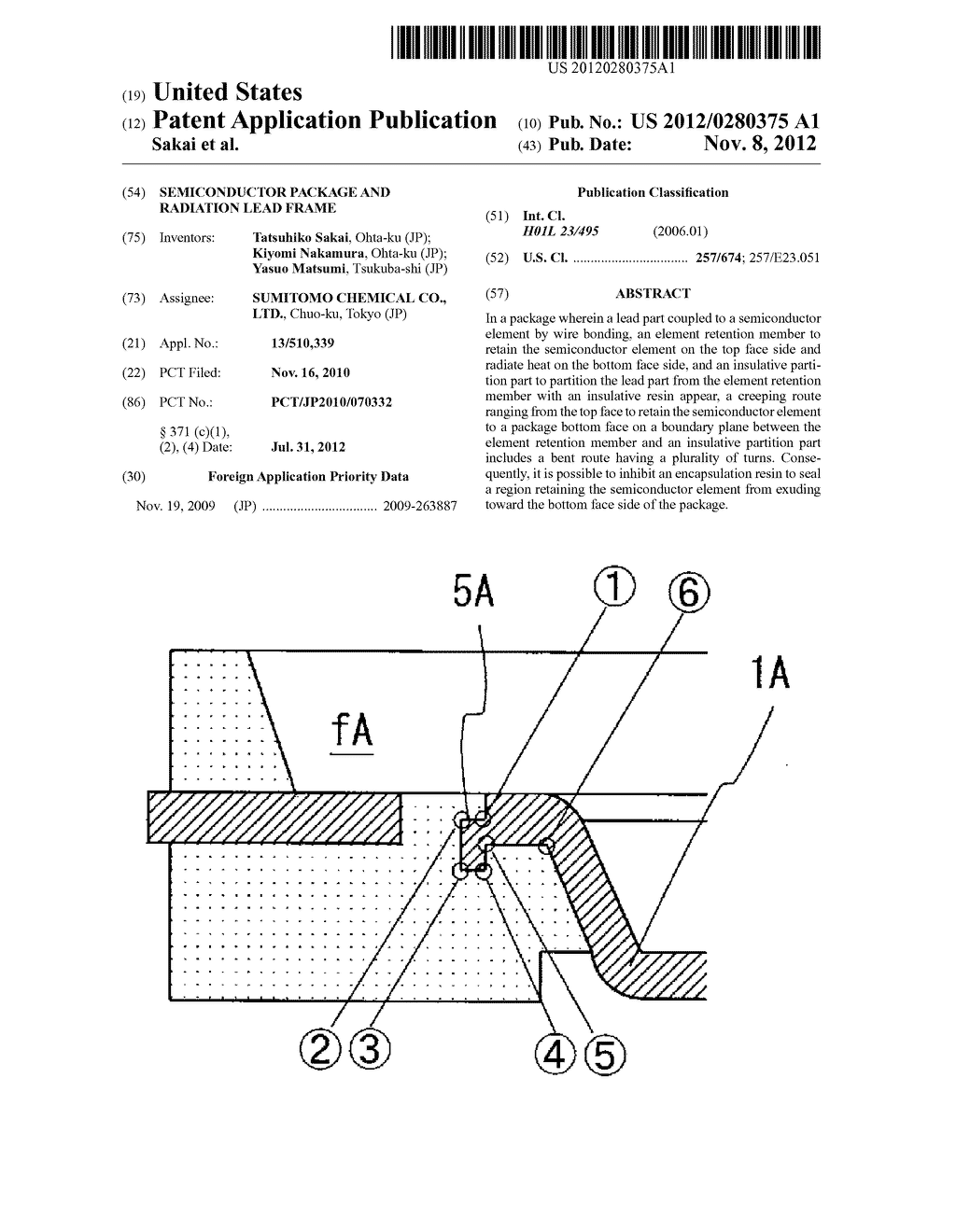 SEMICONDUCTOR PACKAGE AND RADIATION LEAD FRAME - diagram, schematic, and image 01