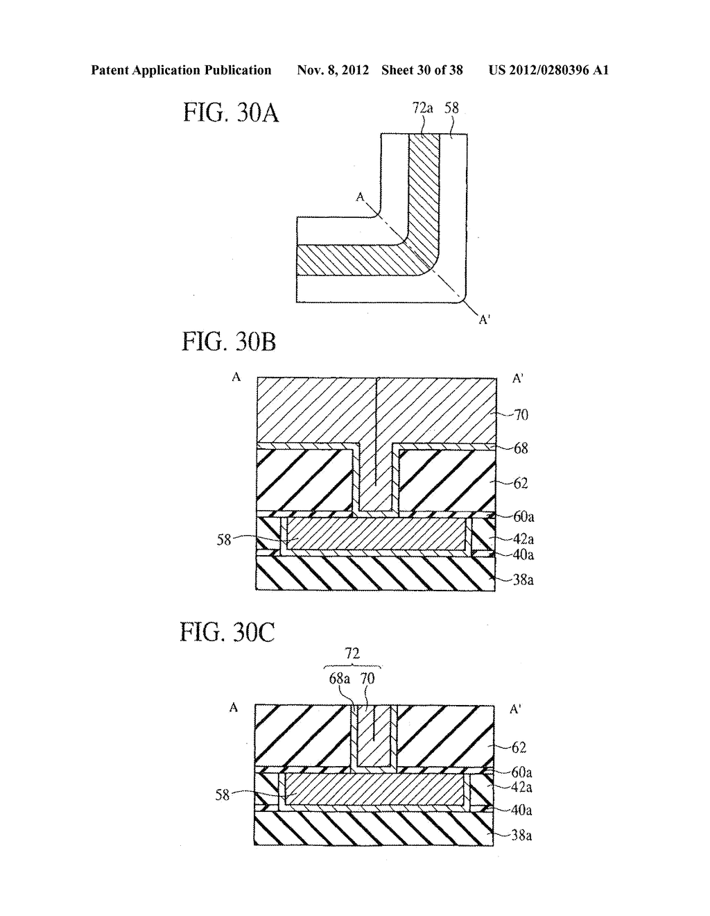 SEMICONDUCTOR DEVICE HAVING GROOVE-SHAPED VIA-HOLE - diagram, schematic, and image 31