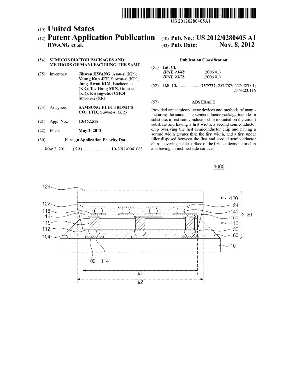 SEMICONDUCTOR PACKAGES AND METHODS OF MANUFACURING THE SAME - diagram, schematic, and image 01