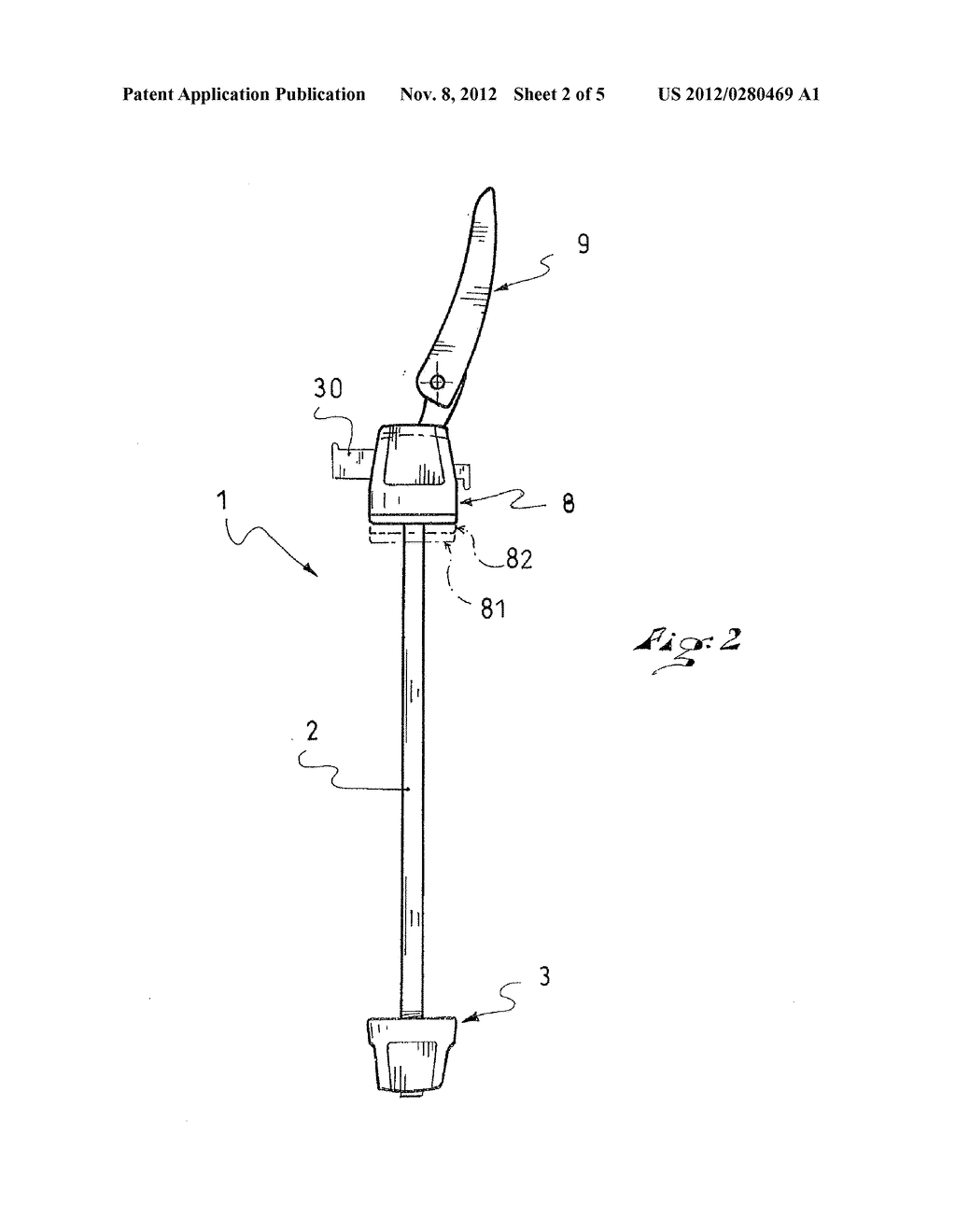 QUICK-RELEASE SKEWER ADAPTED FOR USE WITH A CYCLE - diagram, schematic, and image 03