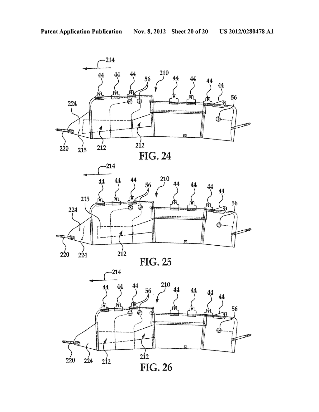 SIDE CURTAIN AIRBAG AND METHOD AND APPARTUS FOR MANUFACTURING A SIDE     CURTAIN AIRBAG - diagram, schematic, and image 21