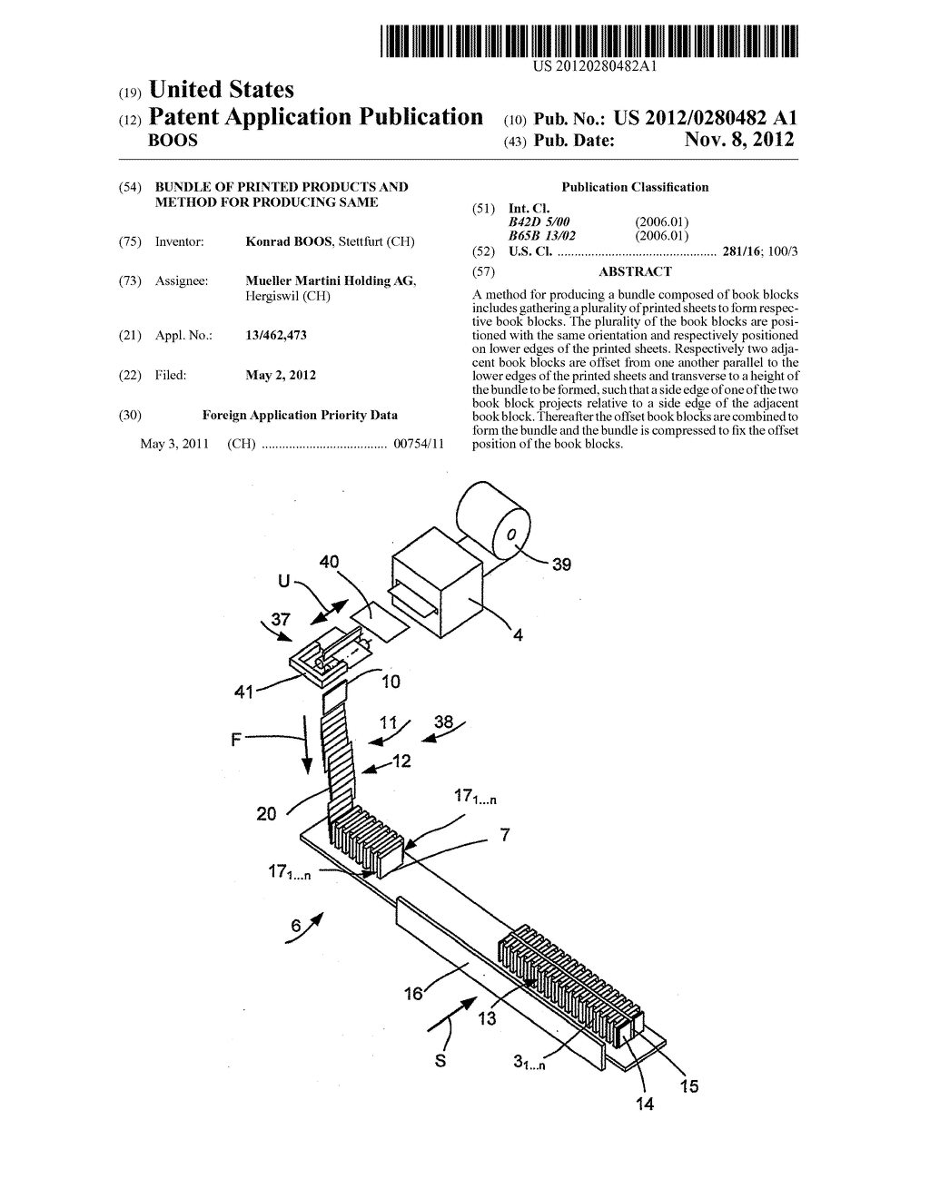 BUNDLE OF PRINTED PRODUCTS AND METHOD FOR PRODUCING SAME - diagram, schematic, and image 01