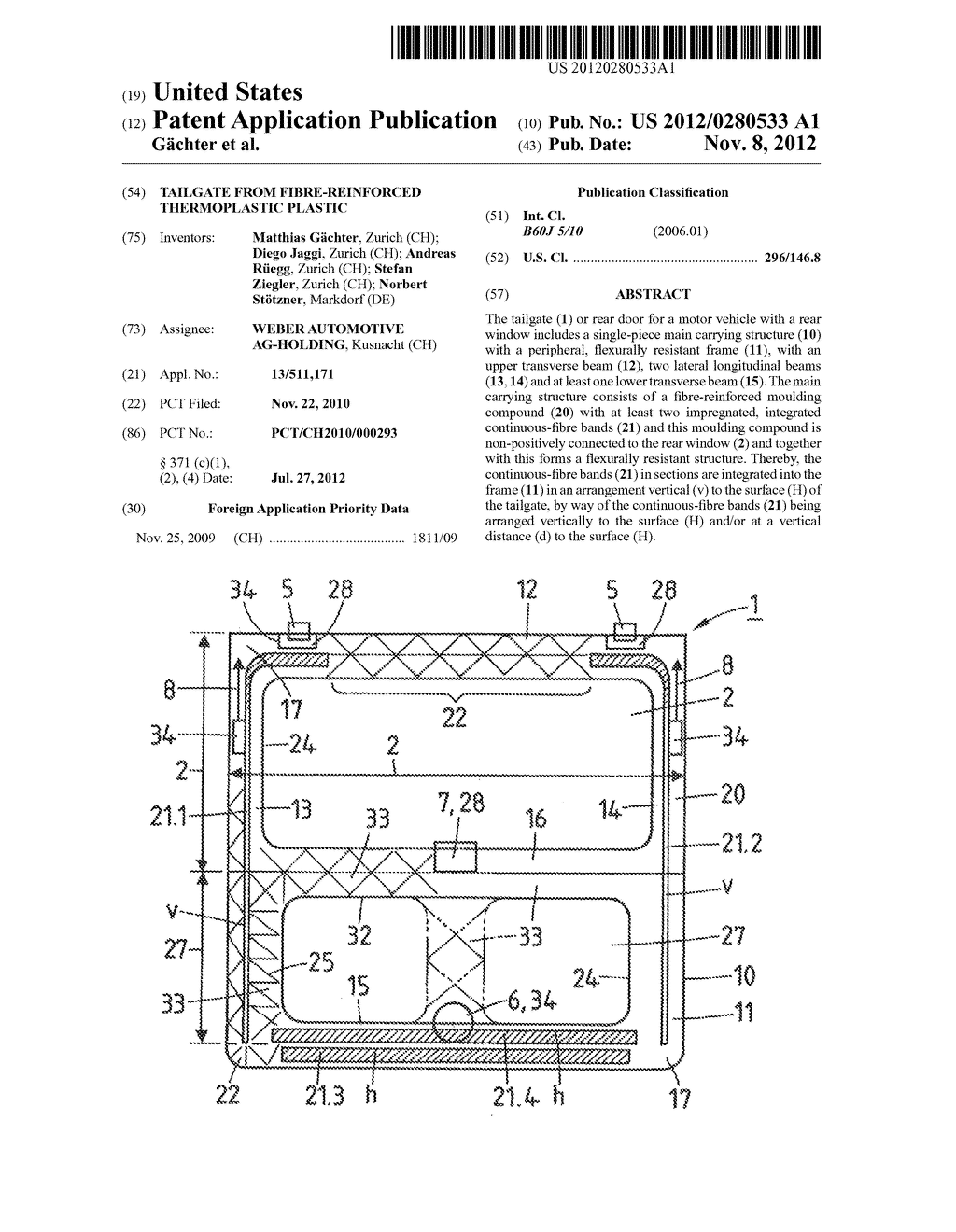 TAILGATE FROM FIBRE-REINFORCED THERMOPLASTIC PLASTIC - diagram, schematic, and image 01