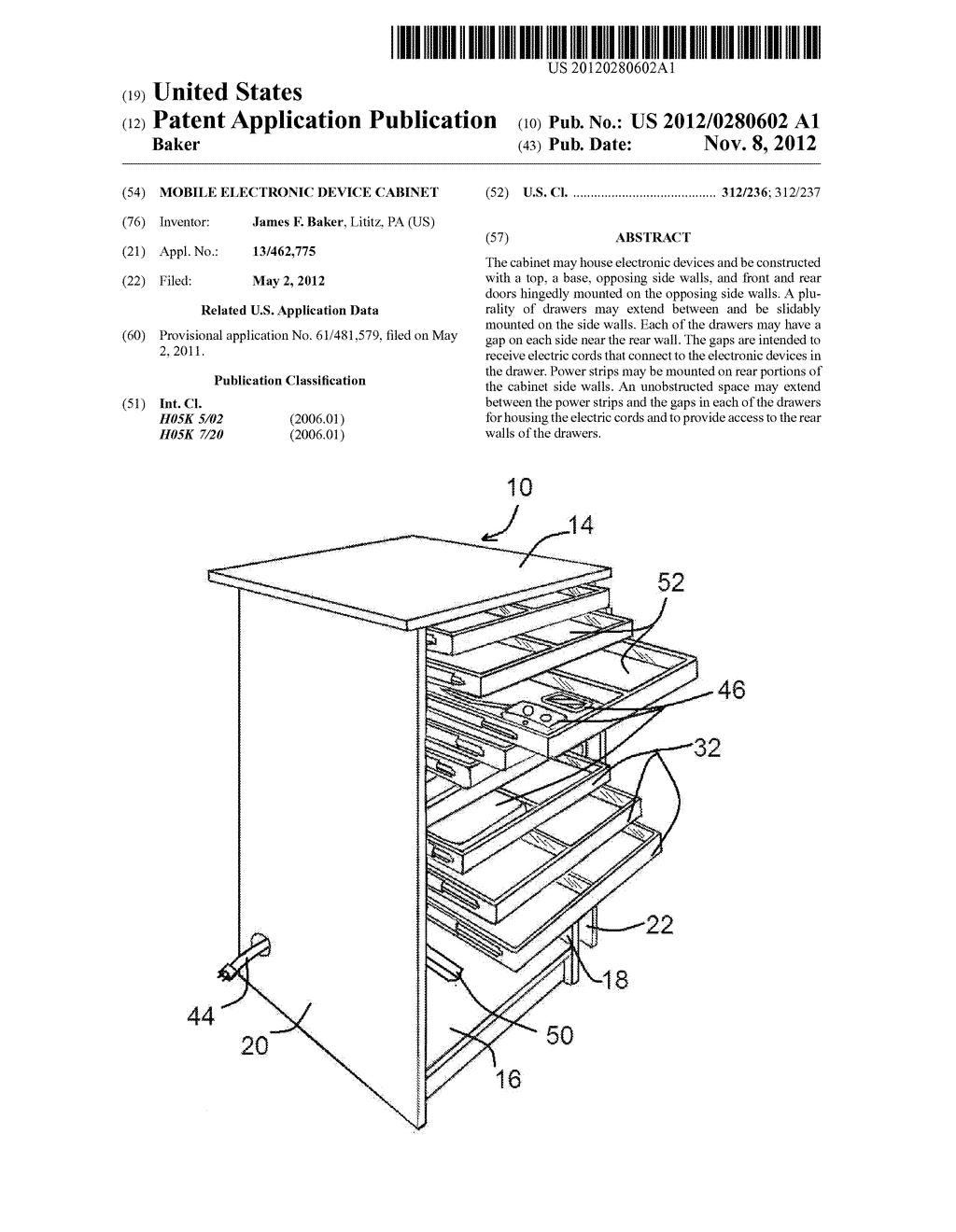 Mobile Electronic Device Cabinet - diagram, schematic, and image 01