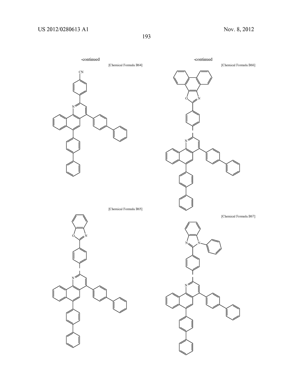 COMPOUND FOR AN ORGANIC OPTOELECTRONIC DEVICE, ORGANIC LIGHT EMITTING     DIODE INCLUDING THE SAME, AND DISPLAY INCLUDING THE ORGANIC LIGHT     EMITTING DIODE - diagram, schematic, and image 199
