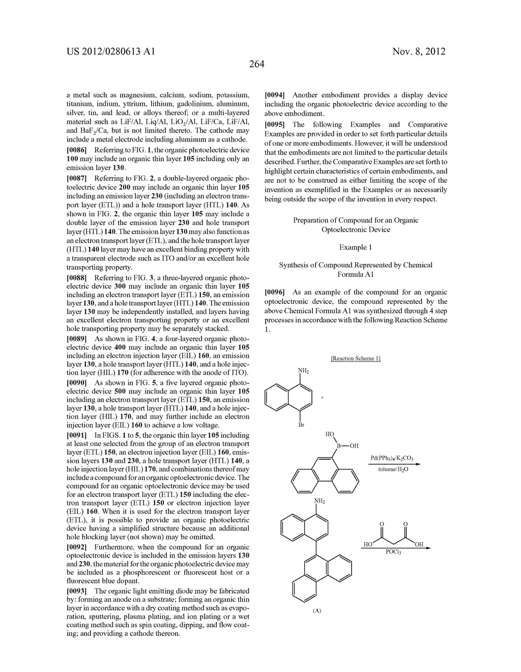 COMPOUND FOR AN ORGANIC OPTOELECTRONIC DEVICE, ORGANIC LIGHT EMITTING     DIODE INCLUDING THE SAME, AND DISPLAY INCLUDING THE ORGANIC LIGHT     EMITTING DIODE - diagram, schematic, and image 270