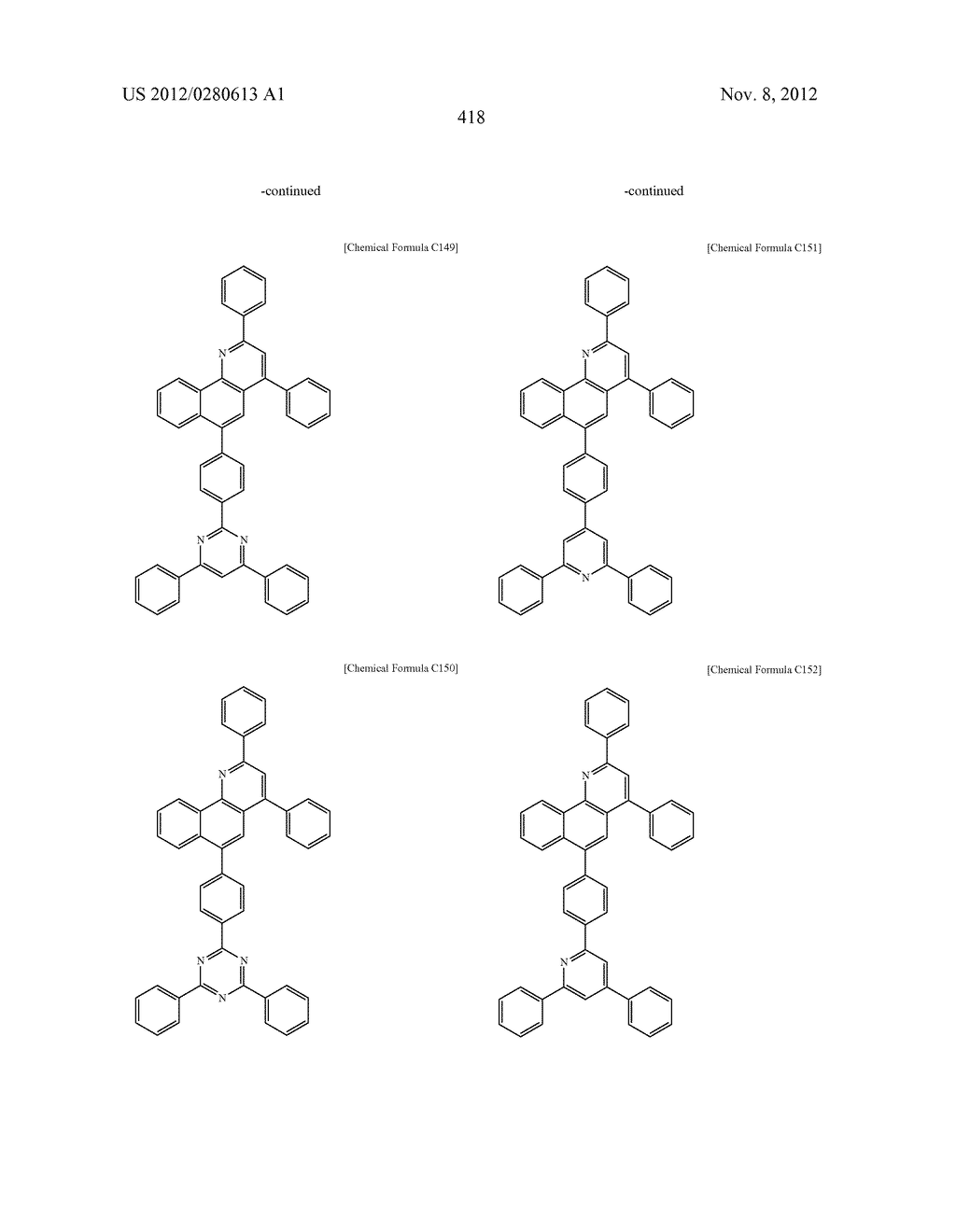 COMPOUND FOR AN ORGANIC OPTOELECTRONIC DEVICE, ORGANIC LIGHT EMITTING     DIODE INCLUDING THE SAME, AND DISPLAY INCLUDING THE ORGANIC LIGHT     EMITTING DIODE - diagram, schematic, and image 424